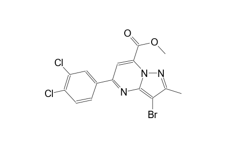 pyrazolo[1,5-a]pyrimidine-7-carboxylic acid, 3-bromo-5-(3,4-dichlorophenyl)-2-methyl-, methyl ester