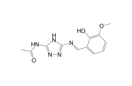 acetamide, N-[5-[[(E)-(2-hydroxy-3-methoxyphenyl)methylidene]amino]-4H-1,2,4-triazol-3-yl]-