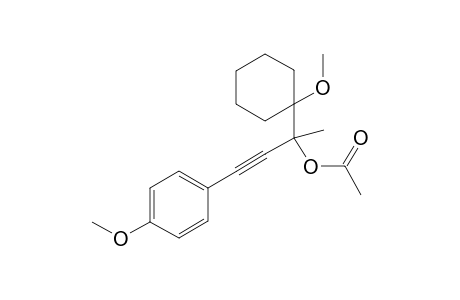 2-(1-Methoxycyclohexyl)-4-(4-methoxyphenyl)but-3-yn-2-yl acetate