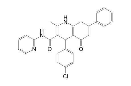 4-(4-chlorophenyl)-2-methyl-5-oxo-7-phenyl-N-(2-pyridinyl)-1,4,5,6,7,8-hexahydro-3-quinolinecarboxamide