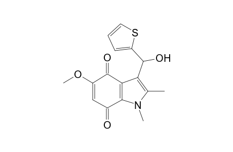 3-[1-Hydroxy-1-(2-thienyl)methyl)]-5-methoxy-1,2-dimethylindole-4,7-dione