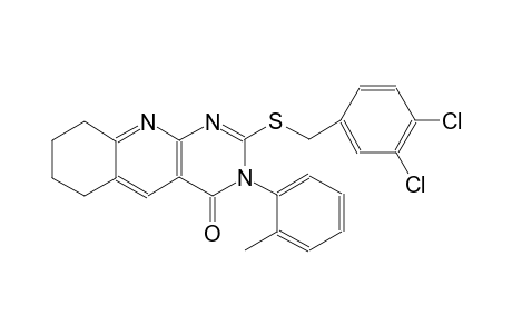 2-[(3,4-dichlorobenzyl)sulfanyl]-3-(2-methylphenyl)-6,7,8,9-tetrahydropyrimido[4,5-b]quinolin-4(3H)-one