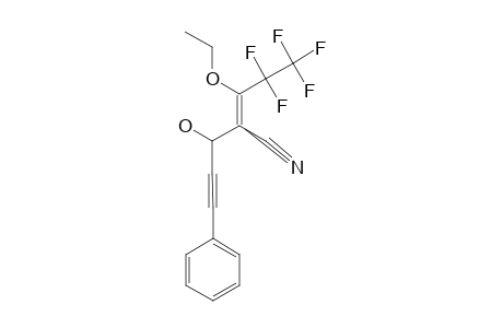 (E)-4-CYANO-5-ETHOXY-6,6,7,7,7-PENTAFLUORO-1-PHENYLHEPT-4-EN-1-YN-3-OL