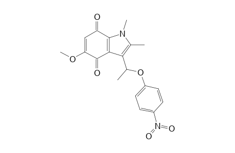 5-Methoxy-1,2-dimethyl-3-[1-(4-nitrophenoxy)ethyl]indole-4,7-dione