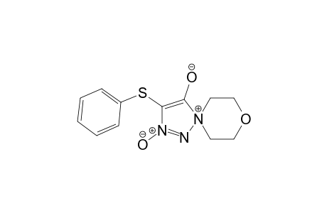 8-Oxa-1,2-diaza-5-azoniaspiro[4.5]deca-1,3-diene, 4-hydroxy-3-(phenylthio)-, hydroxide, inner salt, 2-oxide