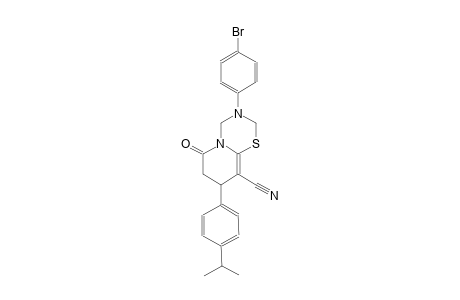 2H,6H-pyrido[2,1-b][1,3,5]thiadiazine-9-carbonitrile, 3-(4-bromophenyl)-3,4,7,8-tetrahydro-8-[4-(1-methylethyl)phenyl]-6-oxo-