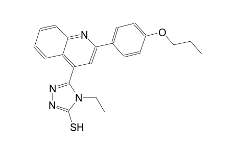 4-ethyl-5-[2-(4-propoxyphenyl)-4-quinolinyl]-4H-1,2,4-triazole-3-thiol