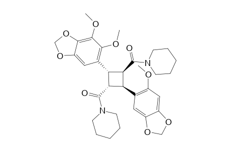 CYCLOBUTANE-3-(7,8-METHYLENEDIOXY-5-METHOXYPHENYL)-3''-(7'',8''-METHYLENEDIOXY-5'',6''-DIMETHOXYPHENYL)-2,2''-DICARBOXAPIPERIDINE