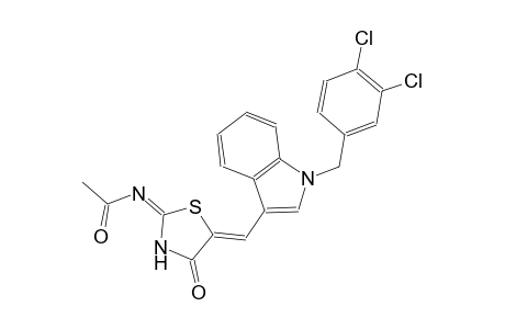 acetamide, N-[(2E,5Z)-5-[[1-[(3,4-dichlorophenyl)methyl]-1H-indol-3-yl]methylene]-4-oxothiazolidinylidene]-