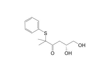 (5R)-2-methyl-5,6-bis(oxidanyl)-2-phenylsulfanyl-hexan-3-one