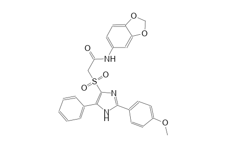 acetamide, N-(1,3-benzodioxol-5-yl)-2-[[2-(4-methoxyphenyl)-5-phenyl-1H-imidazol-4-yl]sulfonyl]-