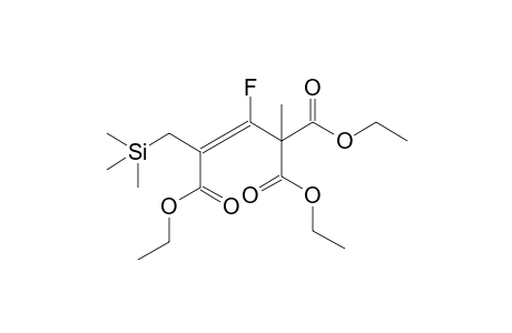 (Z)-2-fluoro-1-methyl-4-trimethylsilyl-2-butene-1,1,3-tricarboxylic acid triethyl ester
