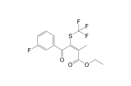 (E)-ethyl 4-(3-fluorophenyl)-2-methyl-4-oxo-3-(trifluoromethylthio)but-2-enoate