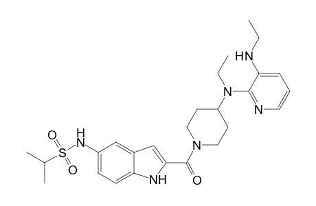 1-[[5-[(Isopripylsulfonyl)amino]indol-2-yl]carbonyl]-4-[N-ethyl-N-[3-(ethylamino)-2-pyridinyl]amino]piperidine