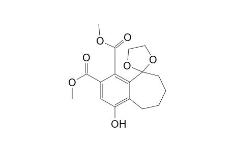 Spiro[5H-benzocycloheptene-5,2'-[1,3]dioxolane]-3,4-dicarboxylic acid, 6,7,8,9-tetrahydro-1-hydroxy-, dimethyl ester