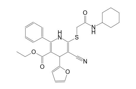 ethyl 5-cyano-6-{[2-(cyclohexylamino)-2-oxoethyl]sulfanyl}-4-(2-furyl)-2-phenyl-1,4-dihydro-3-pyridinecarboxylate