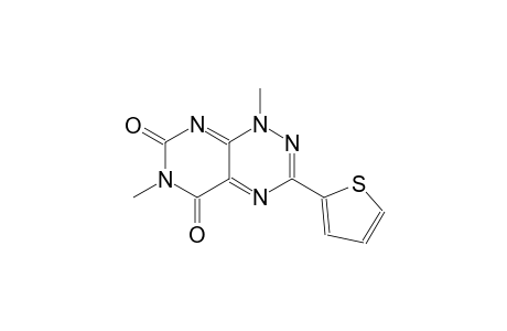 pyrimido[5,4-e][1,2,4]triazine-5,7(1H,6H)-dione, 1,6-dimethyl-3-(2-thienyl)-