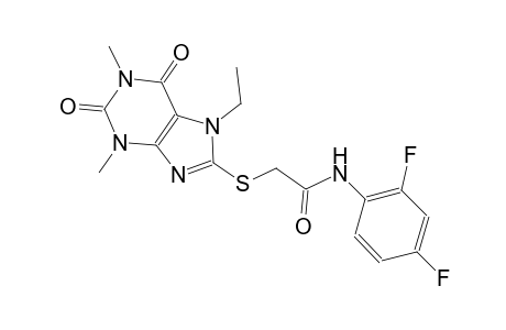 N-(2,4-difluorophenyl)-2-[(7-ethyl-1,3-dimethyl-2,6-dioxo-2,3,6,7-tetrahydro-1H-purin-8-yl)sulfanyl]acetamide