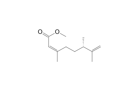 Methyl (6S,2Z)-3,6,7-trimethylocta-2,7-dienoate