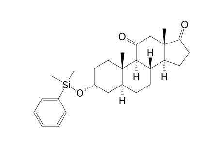 3.alpha.-(Dimethylphenylsiloxy)-5.alpha.-androstane-11,17-dione