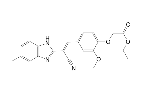 acetic acid, [4-[(E)-2-cyano-2-(5-methyl-1H-benzimidazol-2-yl)ethenyl]-2-methoxyphenoxy]-, ethyl ester