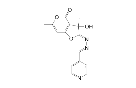 (2Z)-2,3-Dihydro-3-hydroxy-3,6-dimethyl-2-{[(2E)-(pyridin-4-yl)methylidene]hydrazinylidene}-4H-furo[3,2-c]pyran-4-one