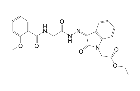 ethyl [(3Z)-3-({[(2-methoxybenzoyl)amino]acetyl}hydrazono)-2-oxo-2,3-dihydro-1H-indol-1-yl]acetate