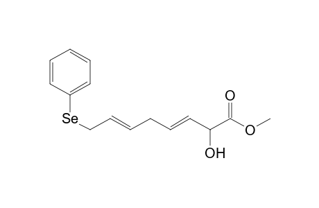 3,6-Octadienoic acid, 2-hydroxy-8-(phenylseleno)-, methyl ester, (E,E)-