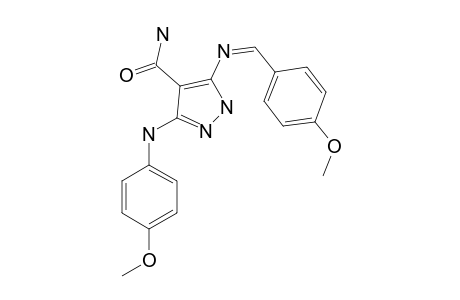 5-[(4-METHOXYBENZYLIDENE)-AMINO]-3-[(4-METHOXYPHENYL)-AMINO]-1H-PYRAZOLE-4-CARBOXAMIDE