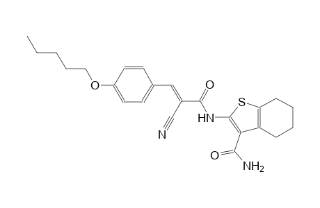 2-({(2E)-2-cyano-3-[4-(pentyloxy)phenyl]-2-propenoyl}amino)-4,5,6,7-tetrahydro-1-benzothiophene-3-carboxamide