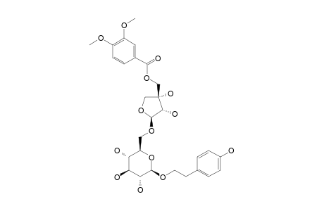2-(4-HYDROXYPHENYL)-ETHYL-1-O-BETA-D-[5-O-(3,4-DIMETHOXYBENZOYL)]-APIOFURANOSYL-(1->6)-BETA-D-GLUCOPYRANOSIDE