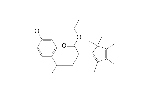 (Z)-Ethyl 2-(pentamethylcyclopentadien-1-yl)-4-(p-methoxyphenyl)pent-3-en-1-oate