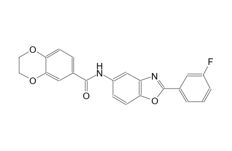 N-[2-(3-fluorophenyl)-1,3-benzoxazol-5-yl]-2,3-dihydro-1,4-benzodioxin-6-carboxamide