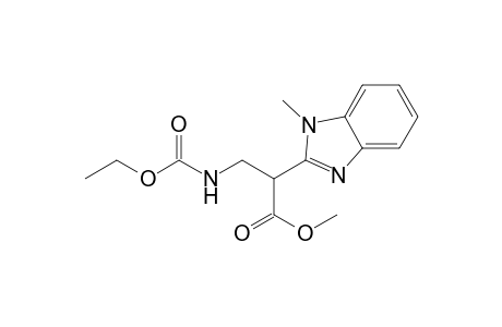 3-(carbethoxyamino)-2-(1-methylbenzimidazol-2-yl)propionic acid methyl ester