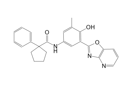 cyclopentanecarboxamide, N-(4-hydroxy-3-methyl-5-oxazolo[4,5-b]pyridin-2-ylphenyl)-1-phenyl-