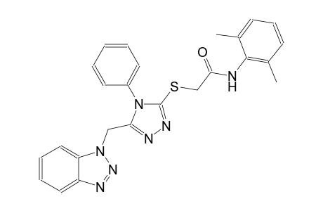 2-{[5-(1H-1,2,3-benzotriazol-1-ylmethyl)-4-phenyl-4H-1,2,4-triazol-3-yl]sulfanyl}-N-(2,6-dimethylphenyl)acetamide