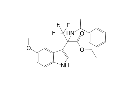 Ethyl 3, 3, 3-trifluoro-2-(5-methoxy-1H-indol-3-yl)-2-(1-phenylethylamino)propanoate