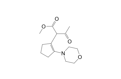 Methyl ester of .alpha.-acetyl-2-(4-morpholinyl)cyclopenteneacetic acid