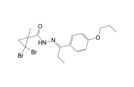 2,2-dibromo-1-methyl-N'-[(E)-1-(4-propoxyphenyl)propylidene]cyclopropanecarbohydrazide