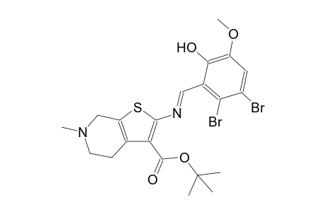 tert-butyl 2-{[(E)-(2,3-dibromo-6-hydroxy-5-methoxyphenyl)methylidene]amino}-6-methyl-4,5,6,7-tetrahydrothieno[2,3-c]pyridine-3-carboxylate