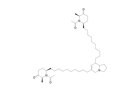 rel-(2S,2'S,6R,6'R)-6,6'-(10,10'-(octahydroindolizine-6,8-diyl)bis(decane-10,1-diyl))bis(1-acetyl-2-methylpiperidin-3-one)