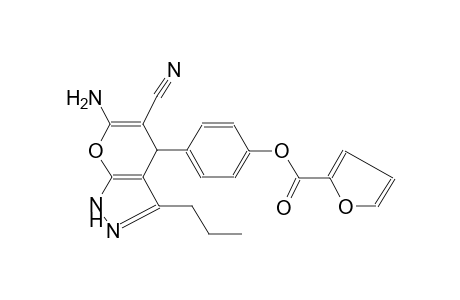 4-(6-amino-5-cyano-3-propyl-1,4-dihydropyrano[2,3-c]pyrazol-4-yl)phenyl 2-furoate