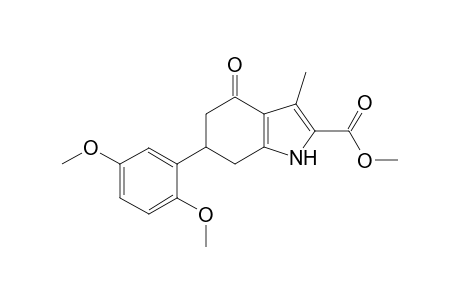 1H-Indole-2-carboxylic acid, 6-(2,5-dimethoxyphenyl)-3-methyl-4-oxo-4,5,6,7-tetrahydro-, methyl ester
