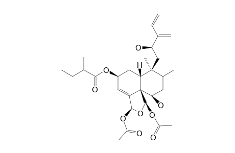 CASEARLUCIN-I;(2S,5R,6R,8S,9S,10R,12S,18S,19R)-18,19-DIACETOXY-18,19-EPOXY-6,12-DIHYDROXY-2-(2-XI-METHYLBUTANOYLOXY)-CLERODA-3,13(16),14-TRIENE