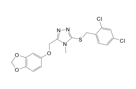 4H-1,2,4-Triazole, 3-[(1,3-benzodioxol-5-yloxy)methyl]-5-[[(2,4-dichlorophenyl)methyl]thio]-4-methyl-