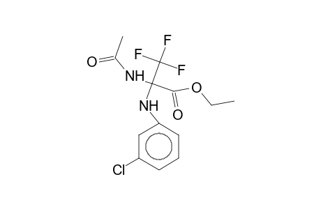 Ethyl 2-(acetylamino)-2-(3-chloroanilino)-3,3,3-trifluoropropanoate
