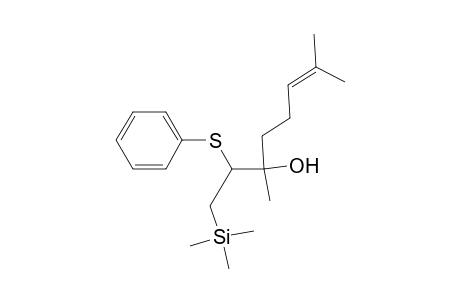 6-Octen-3-ol, 3,7-dimethyl-2-(phenylthio)-1-(trimethylsilyl)-