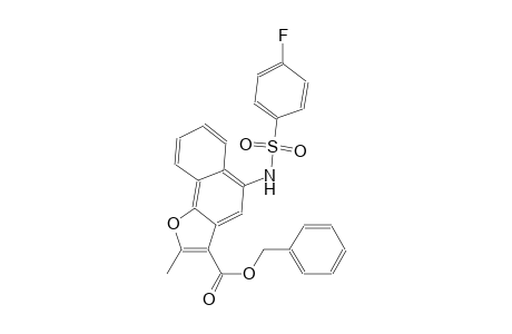 naphtho[1,2-b]furan-3-carboxylic acid, 5-[[(4-fluorophenyl)sulfonyl]amino]-2-methyl-, phenylmethyl ester
