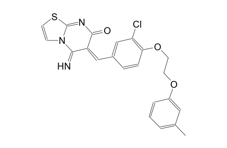 (6Z)-6-{3-chloro-4-[2-(3-methylphenoxy)ethoxy]benzylidene}-5-imino-5,6-dihydro-7H-[1,3]thiazolo[3,2-a]pyrimidin-7-one