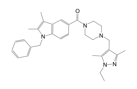 1H-indole, 5-[[4-[(1-ethyl-3,5-dimethyl-1H-pyrazol-4-yl)methyl]-1-piperazinyl]carbonyl]-2,3-dimethyl-1-(phenylmethyl)-
